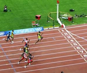Final dos 100 metros rasos, Olimpíada de Pequim/2008. Recorde mundial de Usain Bolt.