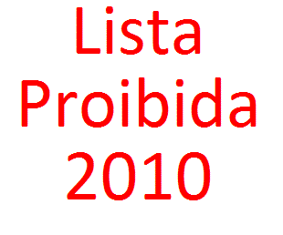 Lista substâncias proibidas 2010